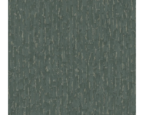 Non-woven tapet med strukturerad yta och vertikalt mönster i barkdesign