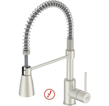 Professionell köksblandare med spiralfjäder, ettgreppsblandare och lämplig för lågtryck. KEO Logo.