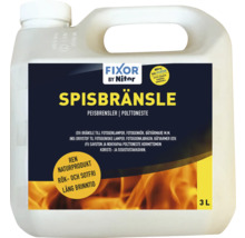 Fixor by Nitor Spisbränsle 3 liter i plastdunk för kaminer och fotogenlampor rökfri och sotfri.