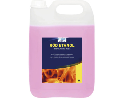 Fixor by Nitor Röd etanol i 5 liters dunk, rödsprit för rengöring och som bränsle.