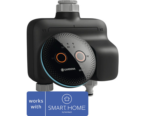 Gardena smart Irrigation Control bevattningsstyrning för två kanaler, kompatibel med Smart Home by Hornbach.