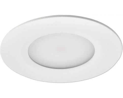 Rund LED downlight i vitt med matt kupa.