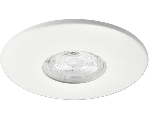 Rund LED downlight vit med strukturerad lins