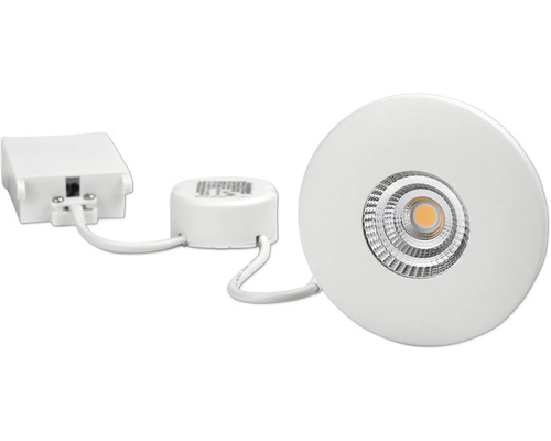 LED-downlight-set, rund, vit, inklusive transformator och kopplingsdosa.