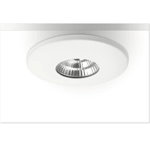 Rund infälld LED spotlight med fasetterad reflektor och vitt hölje.