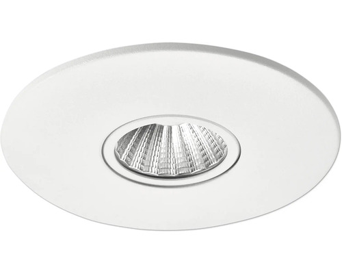 Rund infälld spotlight med strukturerad reflektor för takmontering.