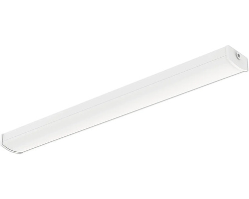 Vit, långsmal LED-taklampa i enkel design.