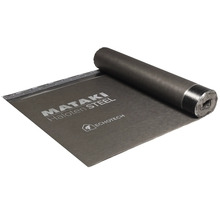 Mataki Haloten Steel underlagsduk, svart, delvis utrullad, med Echotech Logo.