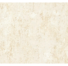Beige non-woventapet med strukturerad yta i betonglook och shabby chic-stil.