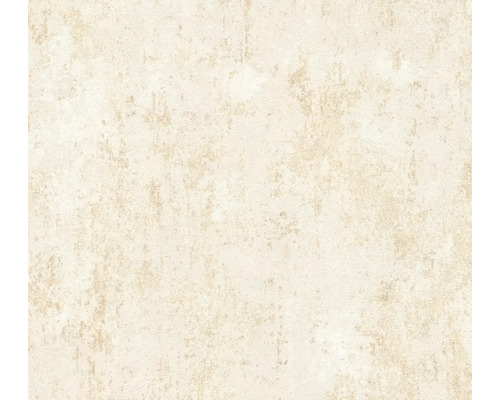 Beige non-woventapet med strukturerad yta i betonglook och shabby chic-stil.