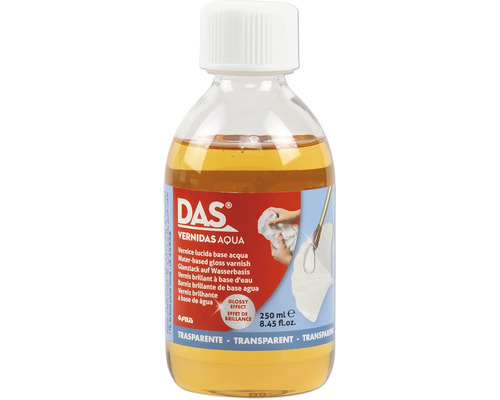 Vattenbaserat blanklack DAS Vernidas Aqua, transparent, 250 milliliter
