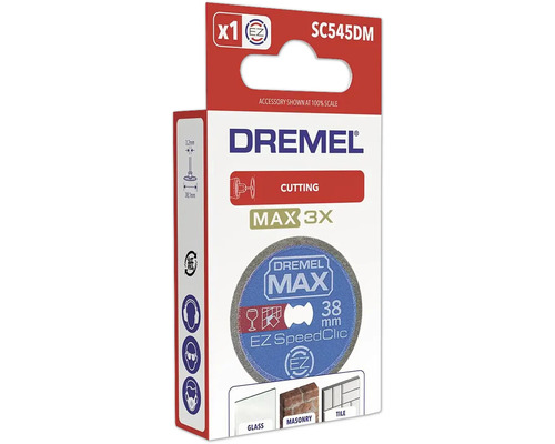 Dremel Max EZ SpeedClic diamantkapskiva SC545DM för kapning av glas, murverk och kakel, diameter 38 millimeter.