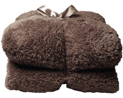 Vikt, brun teddyfilt i polyester med matchande rosett.