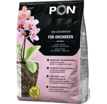Lechuza-PON specialsubstrat för orkidéer, förgödslat, torvfritt, främjar rottillväxt och blomning.