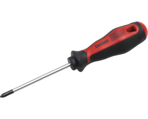 Pattfield stjärnskruvmejsel med ergonomiskt röd-svart handtag och stålklinga.