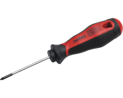 Pattfield stjärnskruvmejsel med ergonomiskt svart-rött handtag och stålklinga.