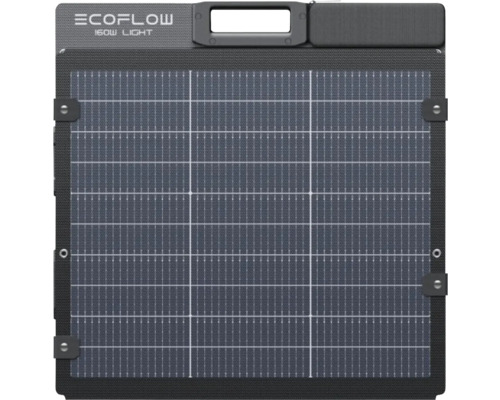 EcoFlow solpanel 160 watt Light vikbar med integrerat bärhandtag.