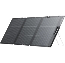 EcoFlow vikbar solpanel med tre segment och integrerat stativ.
