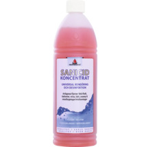 Norenco Sanicid koncentrat, universell rengöring och desinfektion, 1 liters flaska, rosa.