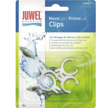 Juwel NovoLux och PrimoLux clips för montering av LED-lampa i akvariet, 4 vita plastclips inklusive skruvar.