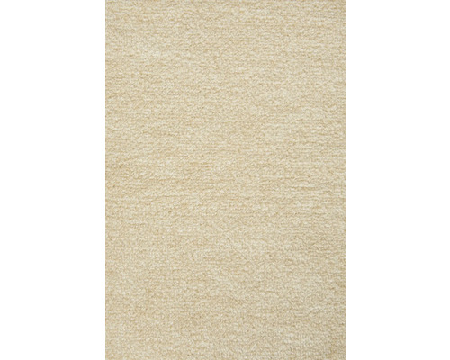 Heltäckningsmatta med mjuk, strukturerad yta i beige.
