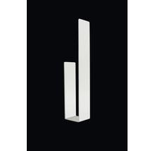 Modern handdukshållare av metall, U-profil med en förlängd sida, minimalistisk design.