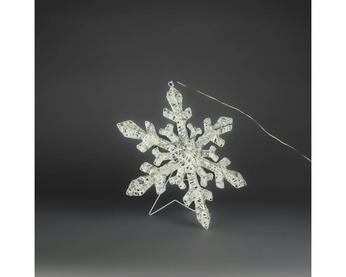 LED snöflinga för juldekoration med varmvita lampor.