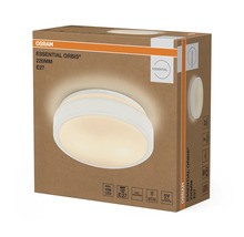 Osram vägg- och taklampa Essential Orbis E27, diameter 220 millimeter, för LED upp till 10 watt, enkel montering, fem års begränsad garanti.