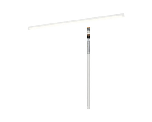 Lång, smal LED-underskåpsbelysning inklusive tillhörande produktförpackning.