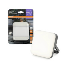 Osram Nightlux solcellslampa, kvadratisk, 100 lumen, 4000 Kelvin, solcellsdriven med USB-C-anslutning, skyddsklass IP 54.