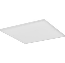 Kvadratisk, platt LED-panel för tak- eller väggbelysning.