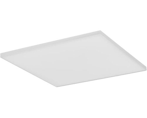 Kvadratisk, platt LED-panel för tak- eller väggbelysning.