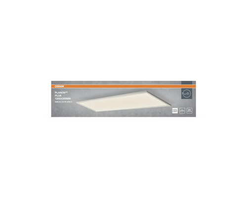 Osram LED-panel Planon Plus, 1200 gånger 300 millimeter, 4400 lumen, 4000 Kelvin, neutralvitt ljus, för inomhusbruk.