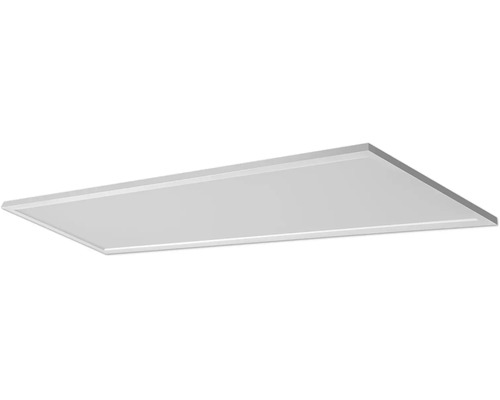 Platt rektangulär LED-panel för takmontering i vitt.