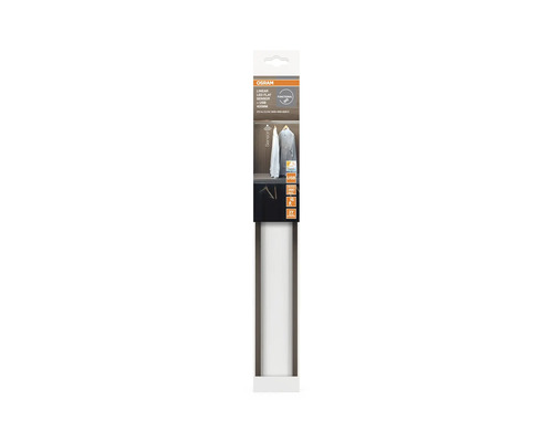 OSRAM linjär platt LED-armatur med rörelsesensor och USB-anslutning i förpackning.
