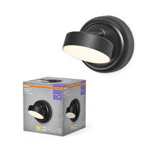 Osram Nightlux Round LED-nattlampa i svart med förpackning.
