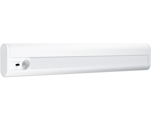 Vit LED-underskåpsbelysning med rörelsesensor och strömbrytare för skåp eller kök.