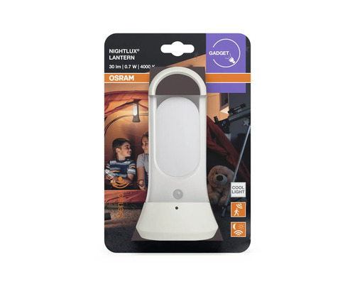 LED-nattlampa Osram Nightlux Lantern med rörelsesensor, kallt ljus, 30 lumen, 0,7 watt, 4000 kelvin, Osram Logo