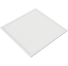 Kvadratisk LED-panel i vitt för tak- eller väggmontering.