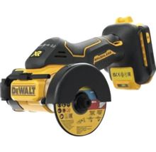 Borstlös DeWalt batteridriven kapmaskin för olika material med kapskiva och sprängskydd.