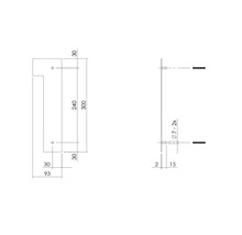 Hussiffra INTERSTEEL 1 30cm rostfritt matt