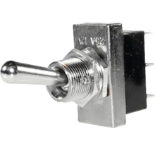 Vippbrytare av metall med spak och gänga, 25 Ampere 12 Volt