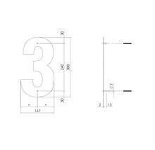 Hussiffra INTERSTEEL 3 30cm rostfritt matt