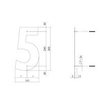 Hussiffra INTERSTEEL 5 30cm rostfritt svart