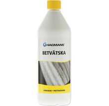 Hagmans Betvätska för förbehandling av förzinkade ytor i en vit plastflaska med gult lock.