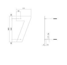 Hussiffra INTERSTEEL 7 30cm rostfritt matt