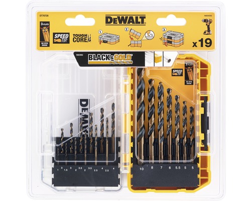 DeWalt Borrsats med 19 delar i transparent plastförpackning