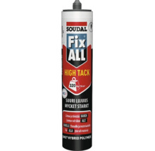 Vit Soudal Fix ALL High Tack lim och fogmassa i patron, hybridpolymer för stark fästförmåga.