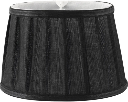 Plisserad lampskärm av textil i konisk form.
