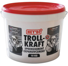 Hey'di Troll-Kraft expansivcement för spräckning av sten och betong i 10 kilogram hink.